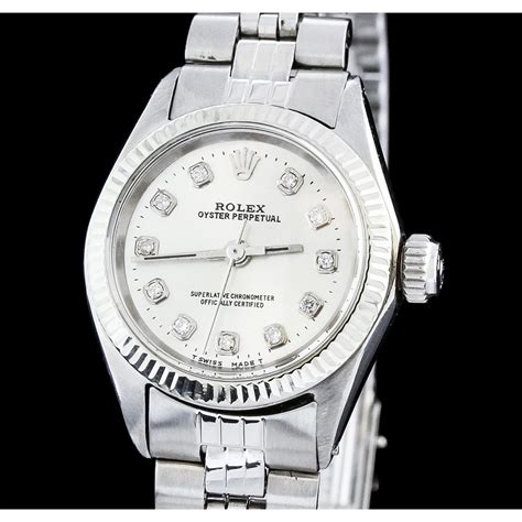 stainless steel rolex watch women.